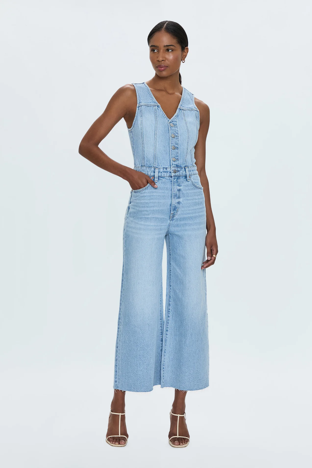 Aria Cropped Fitted Vest Jumpsuit - Priority - Image 6