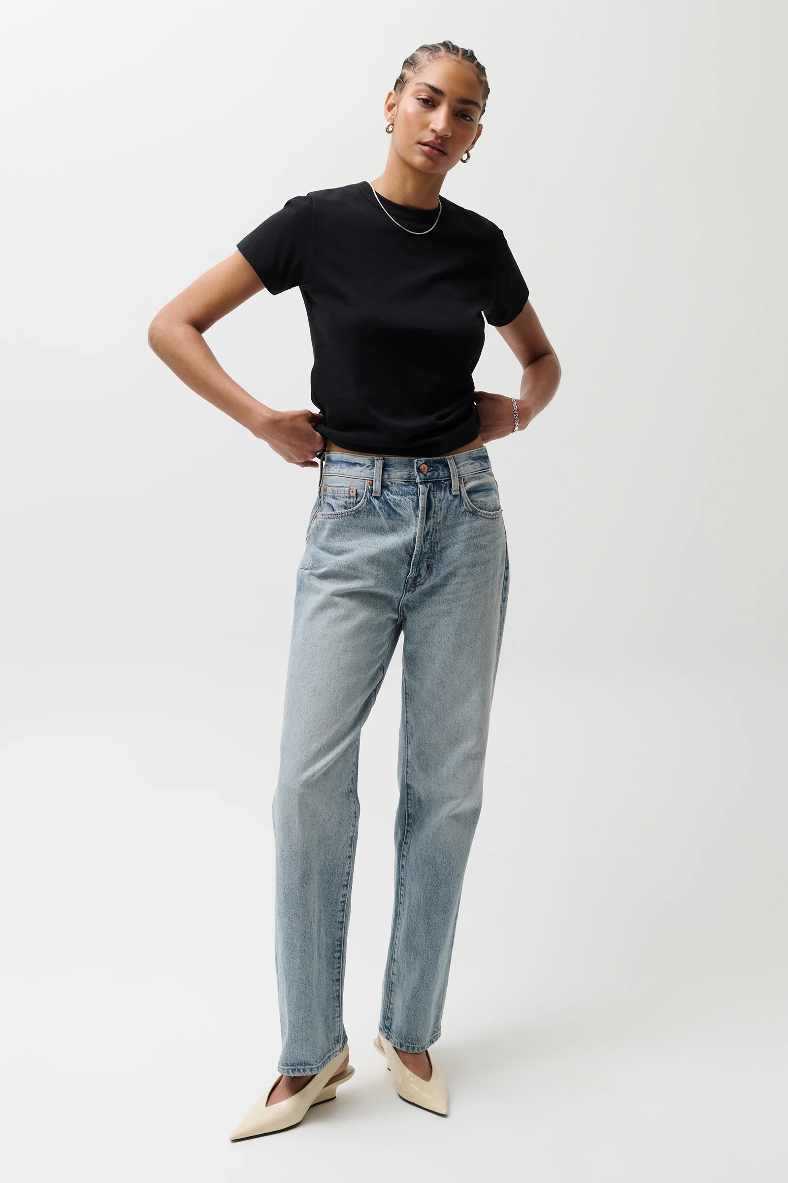 PETITE Cassie Super High Rise Straight Jean - Bramble - Image 3
