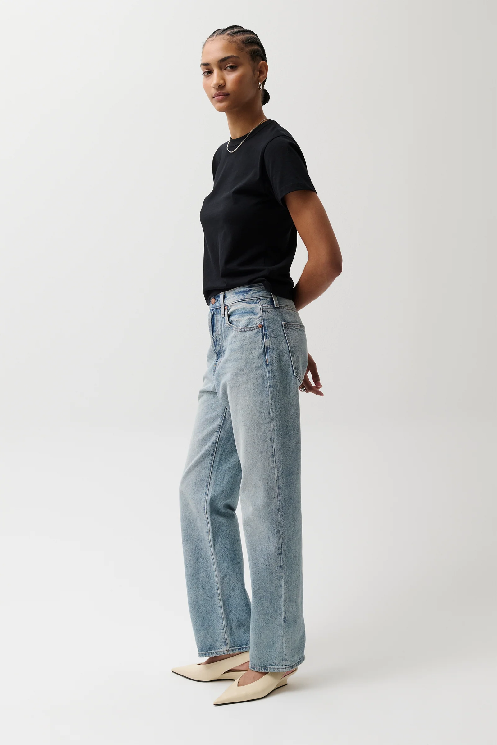 PETITE Cassie Super High Rise Straight Jean - Bramble - Image 4