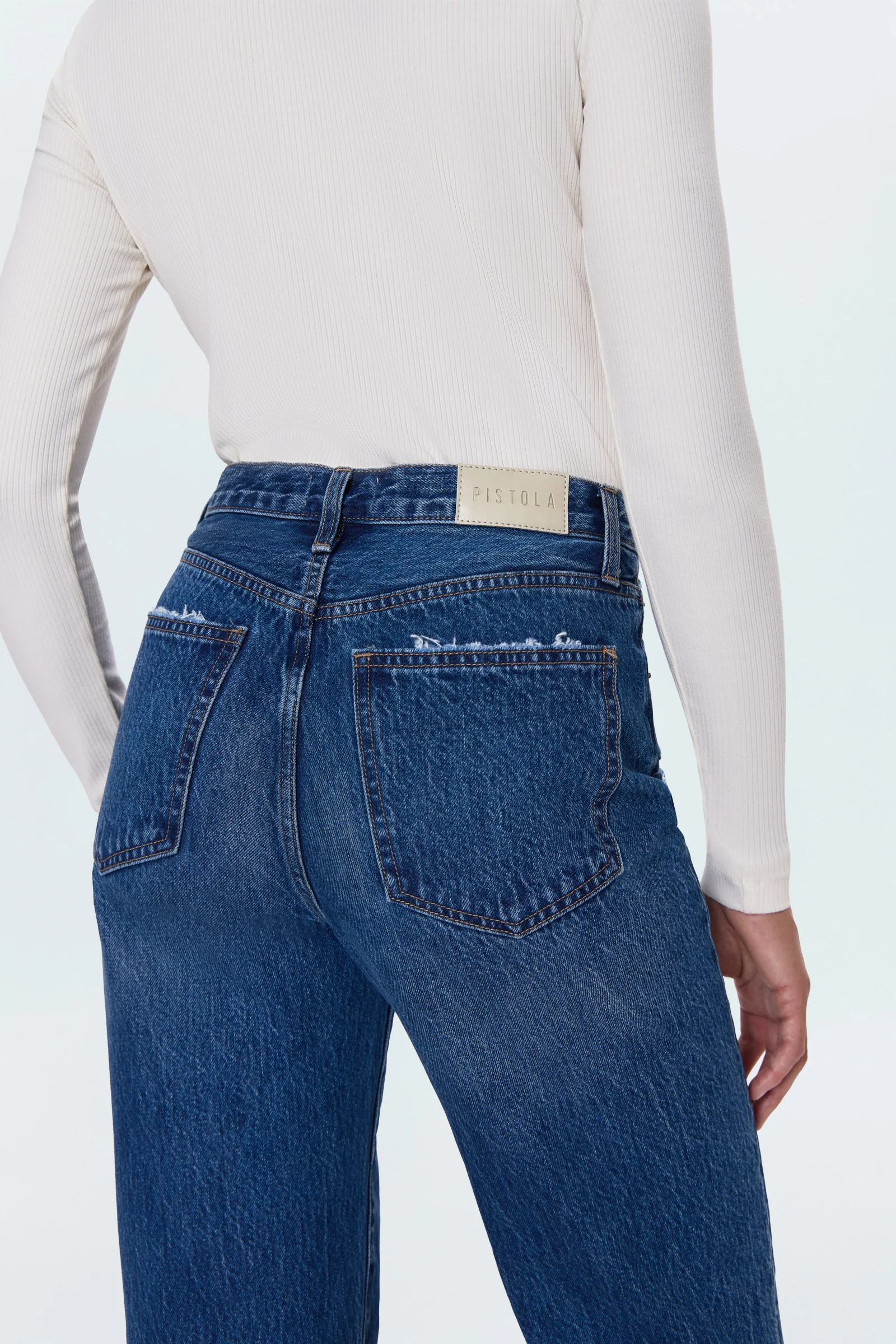 PETITE Cassie Super High Rise Straight Jean - Cameo Vintage - Image 6
