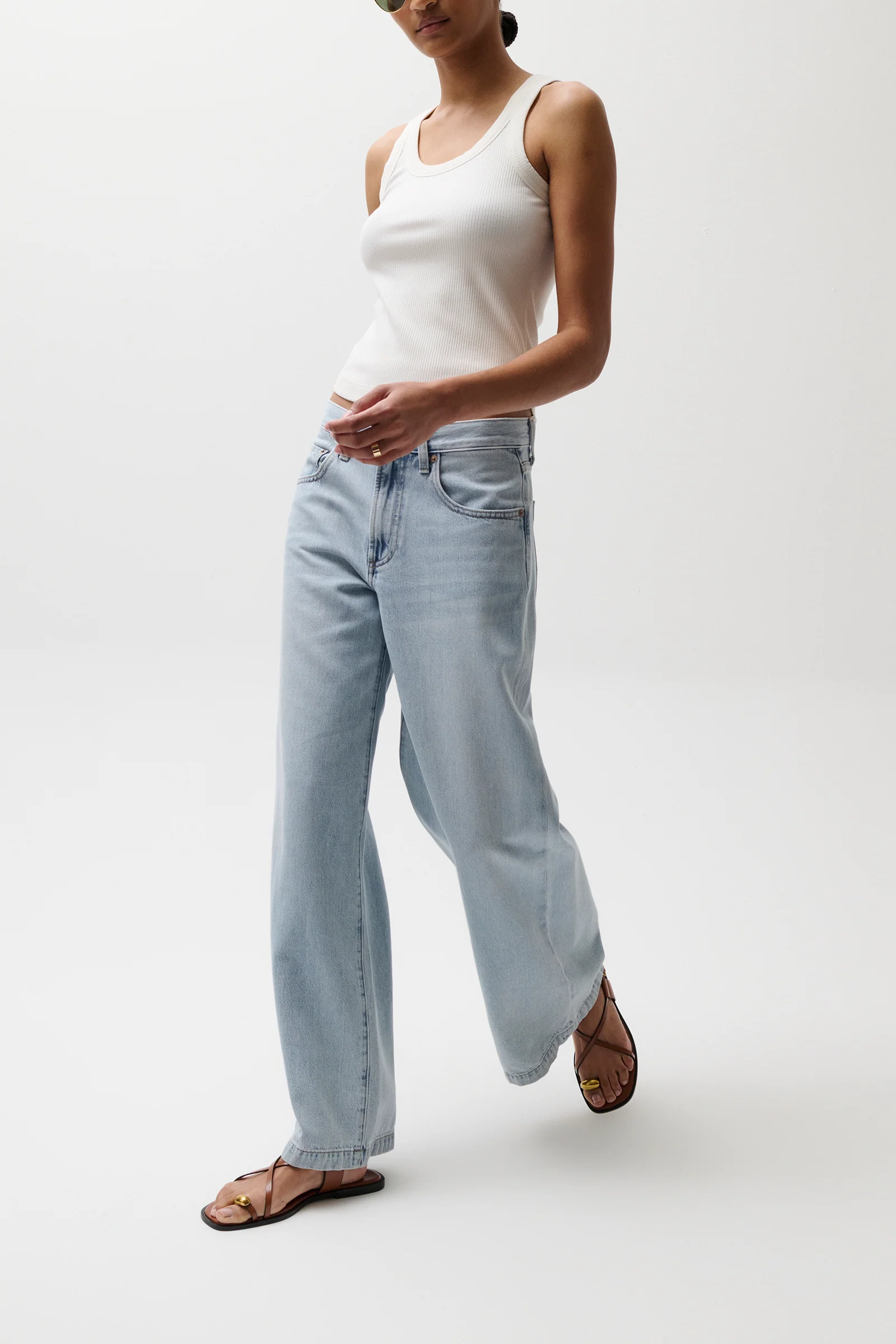 PETITE Jadyn Low Slung Palazzo Jean - Chateau - Image 6