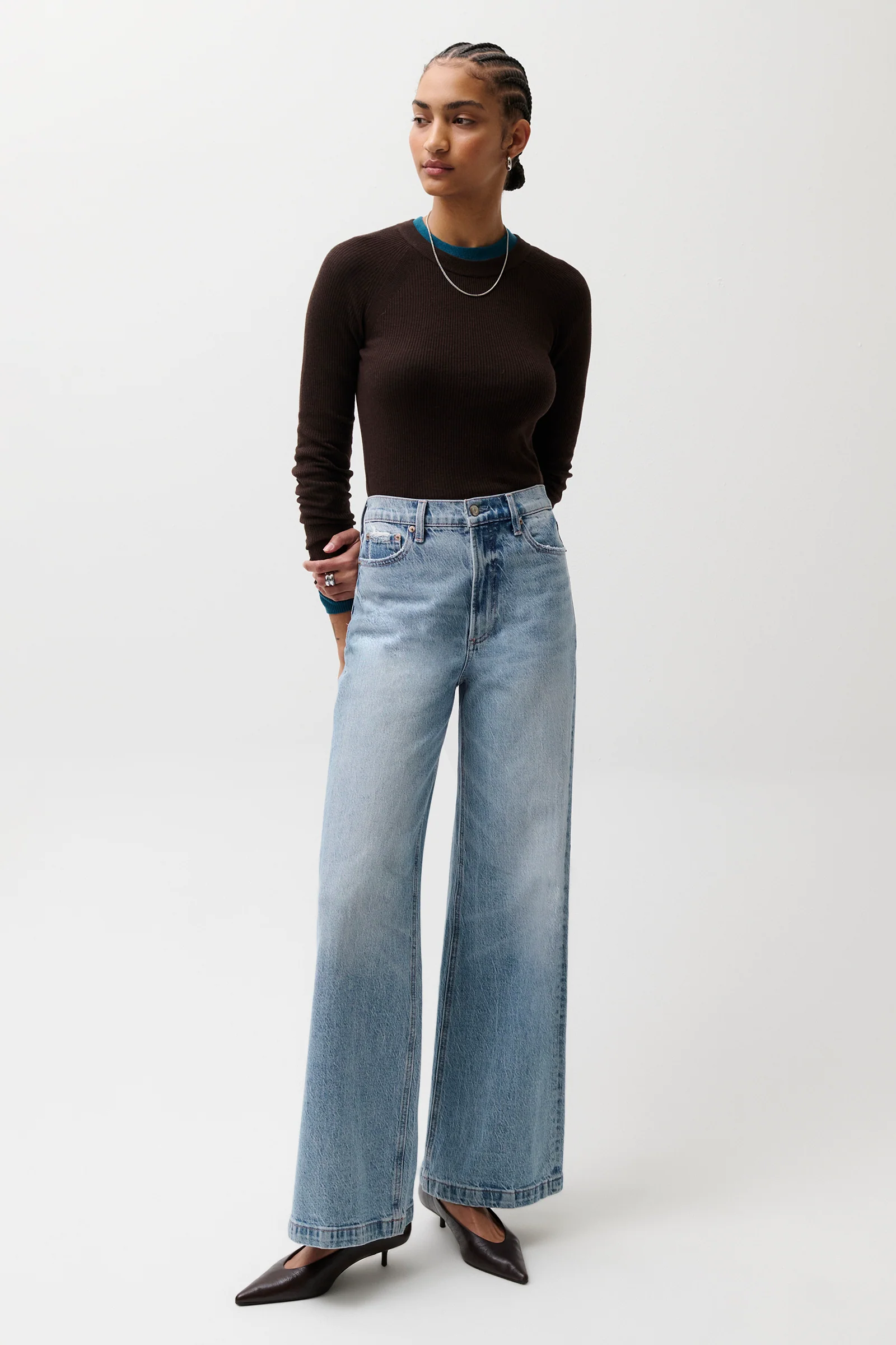 Lana High Rise Ultra Wide Leg Jean - Break - Image 6