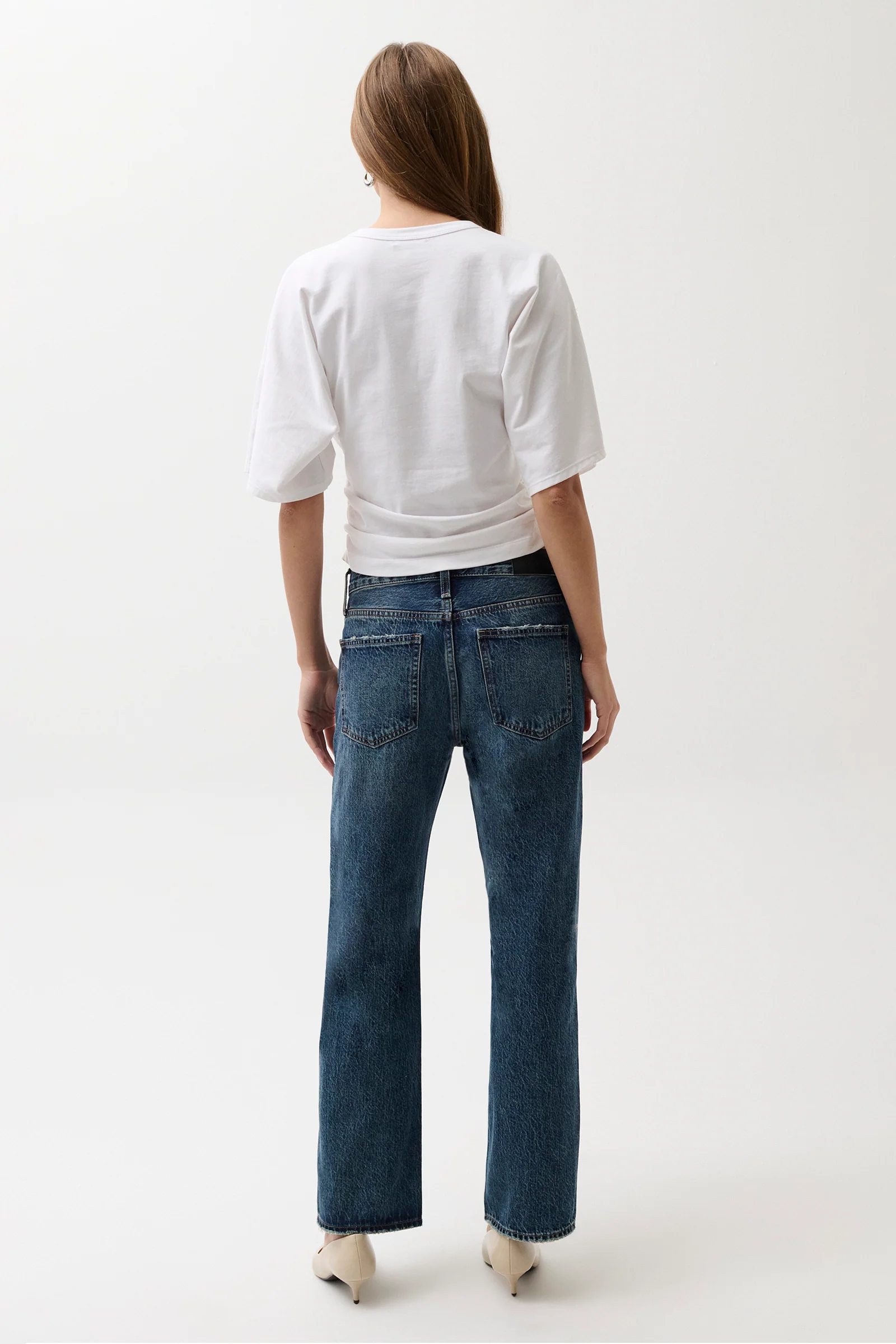 PETITE Lexi Mid Rise Bowed Straight Jean - Artisan - Image 5