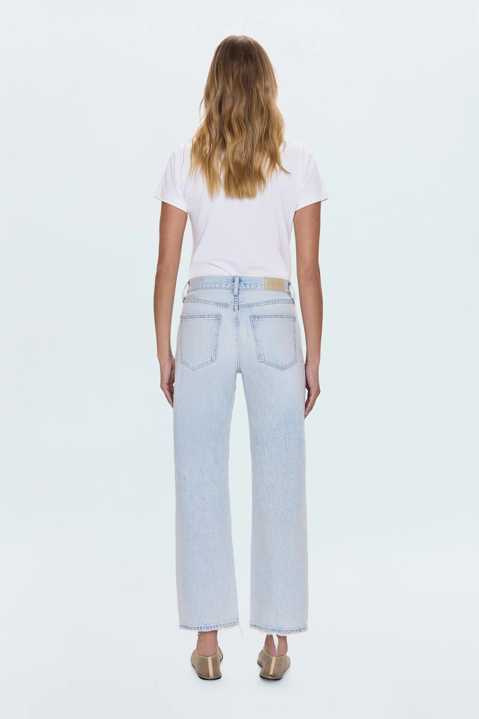PETITE Lexi Mid Rise Bowed Straight Jean - Solstice Distressed - Image 6