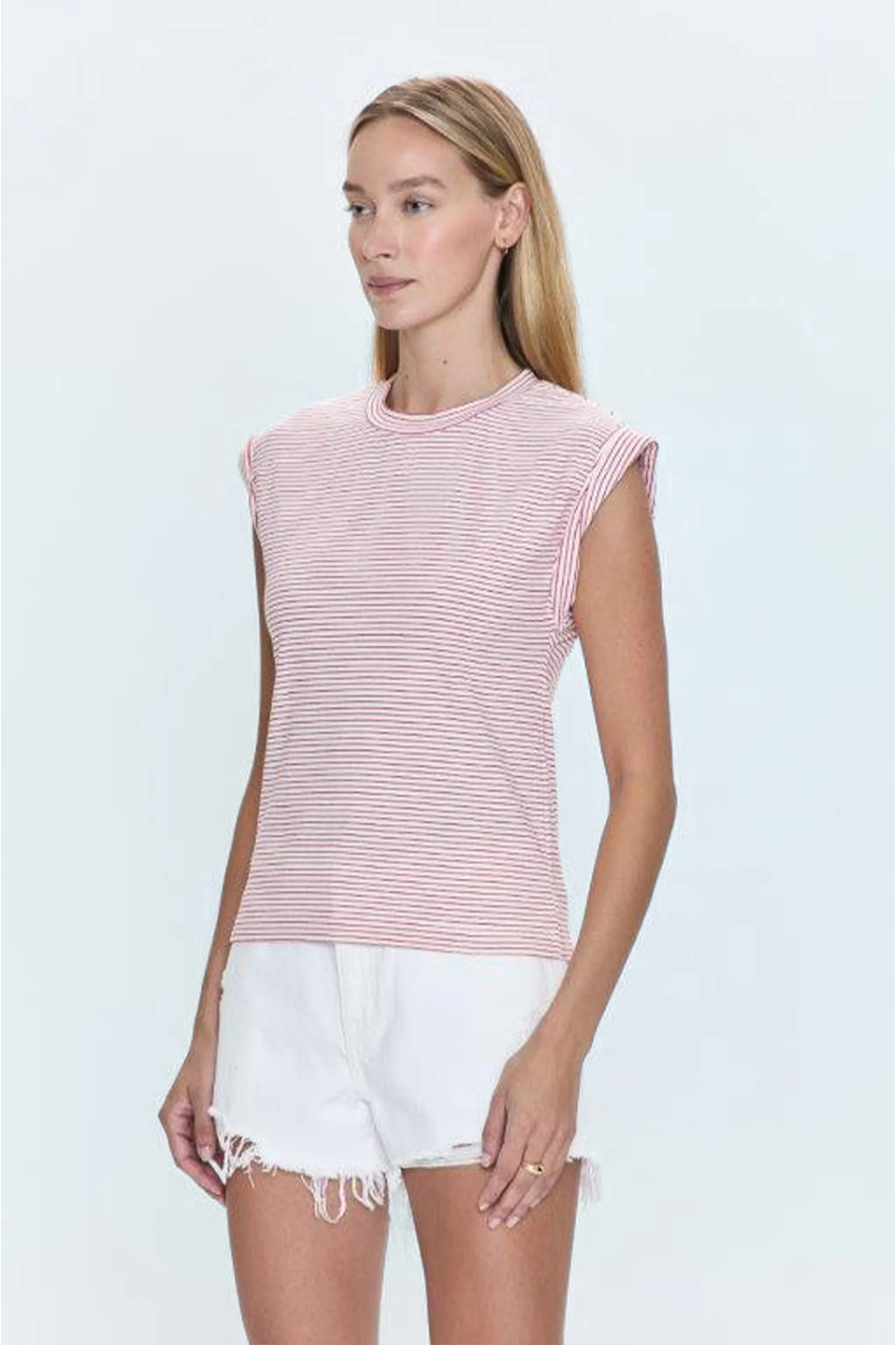 Olivia Twisted Sleeve Marina - White Ruby Stripe - Image 3