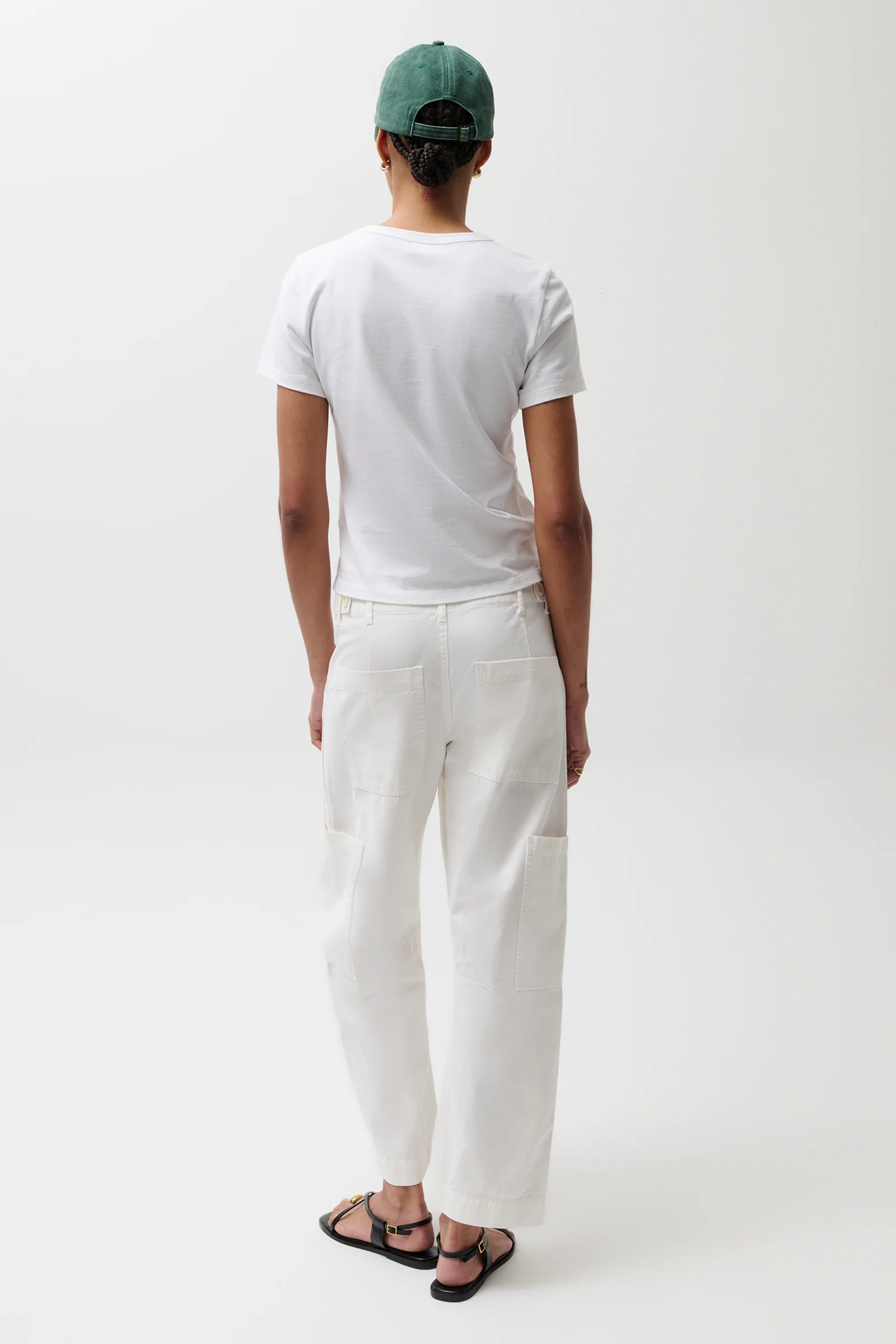 Sabrina Curved Utility Pants - White - Image 3